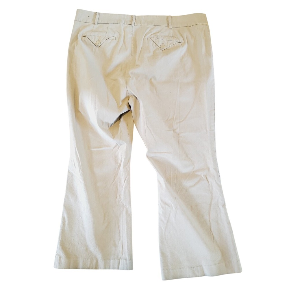Lane Bryant Tan Khaki Wide Leg Trousers Pants 24 Short Beige Rayon Blend Stretch - Picture 6 of 12